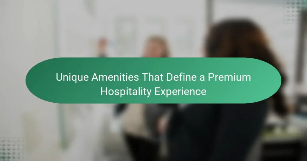 Unique Amenities That Define a Premium Hospitality Experience