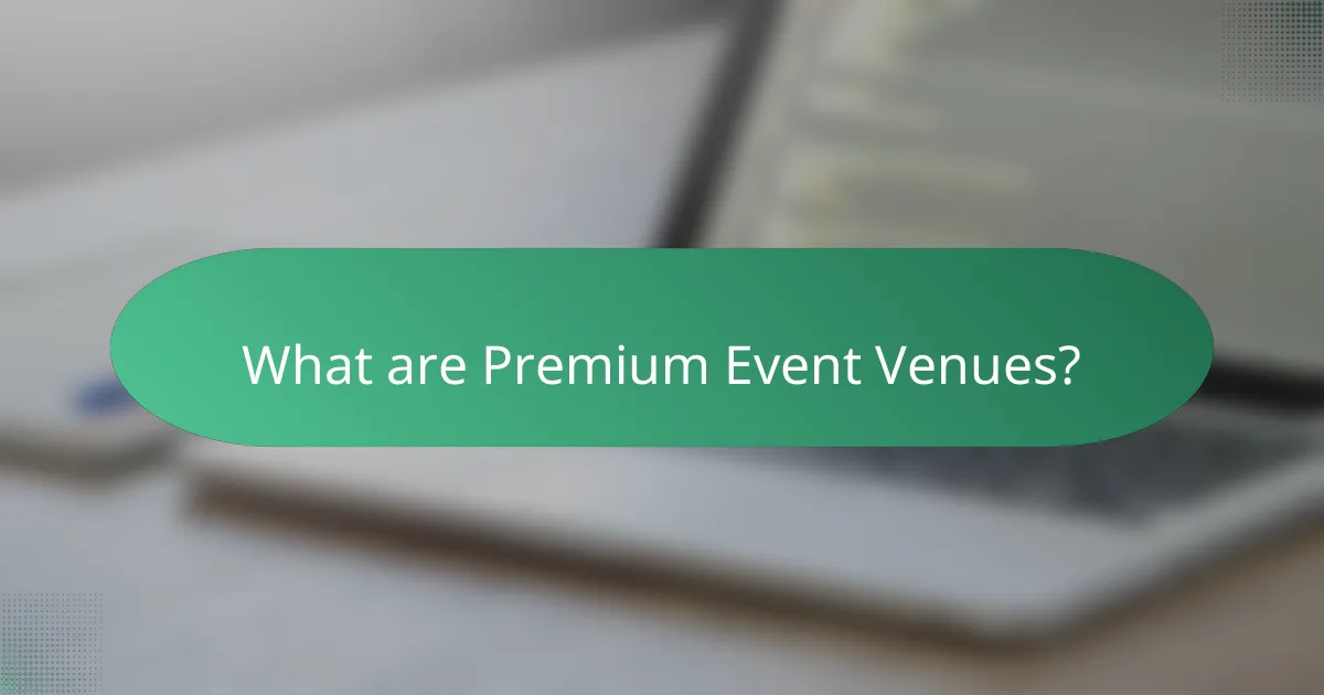 What are Premium Event Venues?
