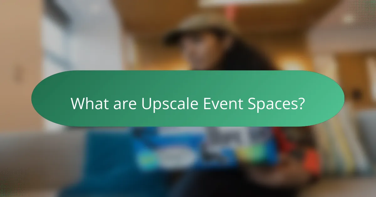 What are Upscale Event Spaces?