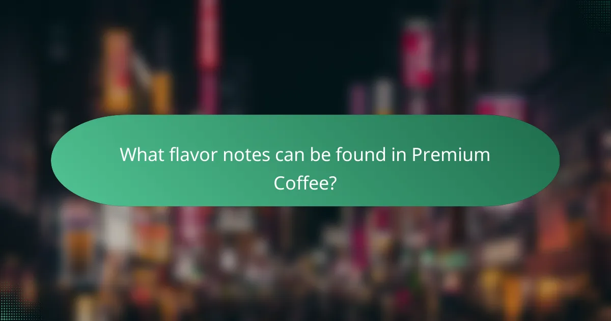 What flavor notes can be found in Premium Coffee?