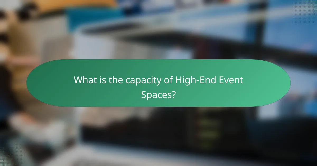 What is the capacity of High-End Event Spaces?